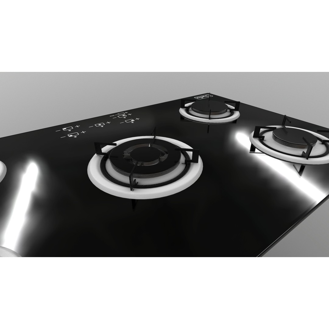 Realistic Cooktop 3D Model – Low Poly PBR Kitchen Appliance, FBX - View 22