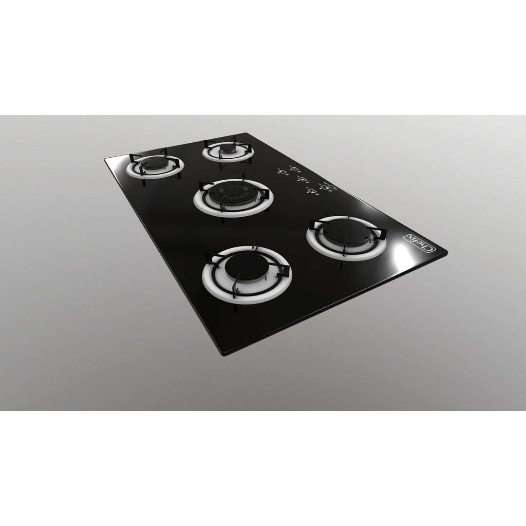 Realistic Cooktop 3D Model – Low Poly PBR Kitchen Appliance, FBX - View 24