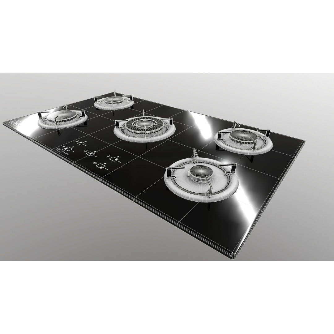 Realistic Cooktop 3D Model – Low Poly PBR Kitchen Appliance, FBX - View 27