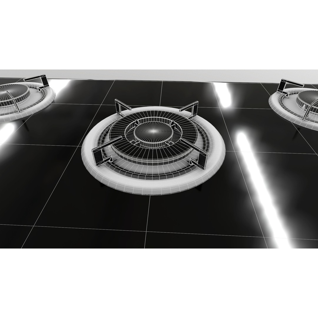 Realistic Cooktop 3D Model – Low Poly PBR Kitchen Appliance, FBX - View 28