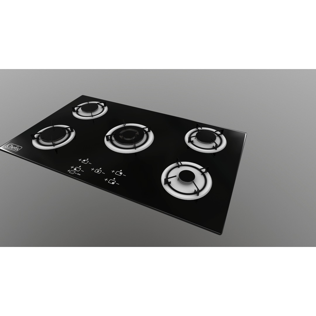 Realistic Cooktop 3D Model – Low Poly PBR Kitchen Appliance, FBX - View 7
