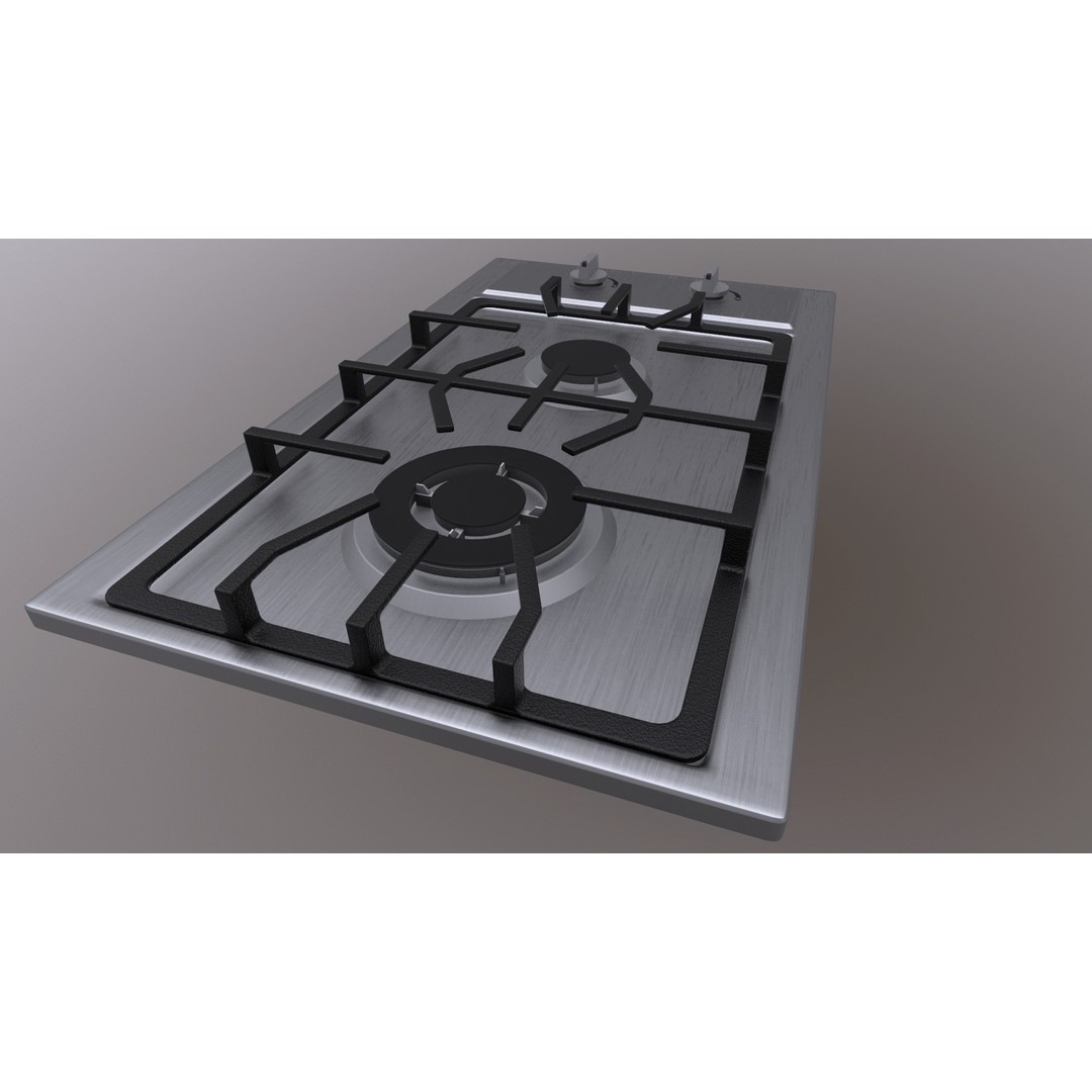 Realistic Cooktop 3D Model – Low Poly PBR Kitchen Appliance, FBX - View 8