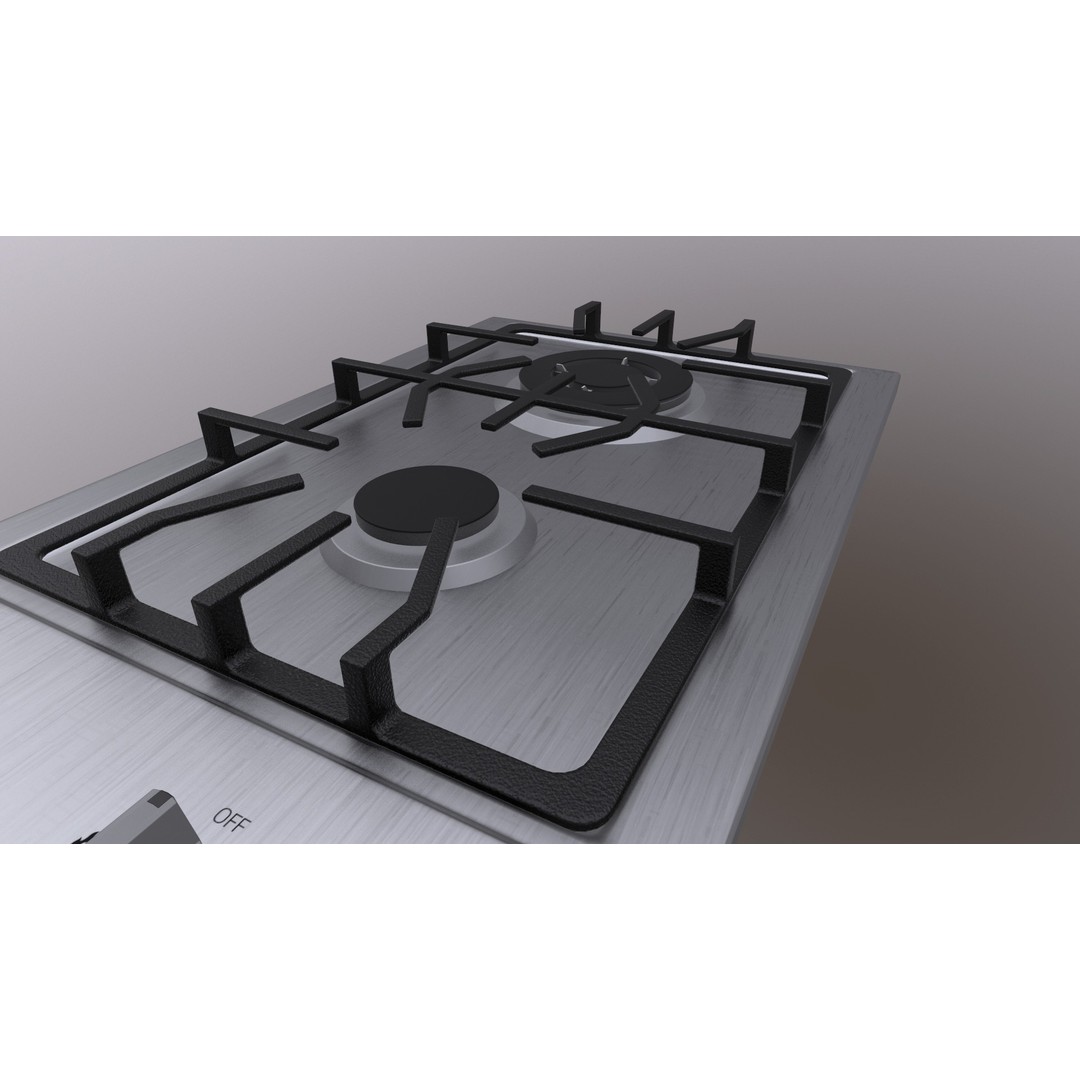 Realistic Cooktop 3D Model – Low Poly PBR Kitchen Appliance, FBX - View 9