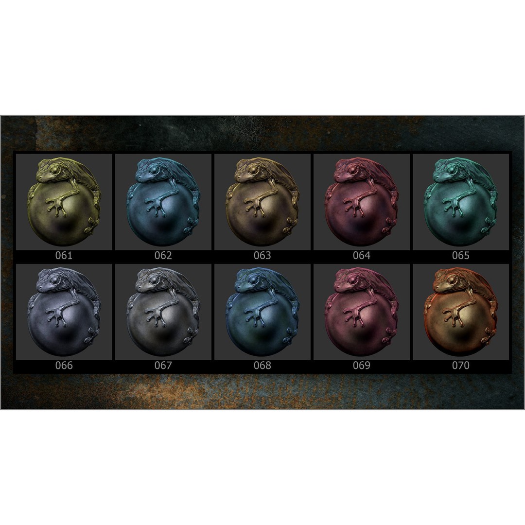 Metals Matcaps 3D Model – Diverse Metallic Textures for ZBrush - View 11