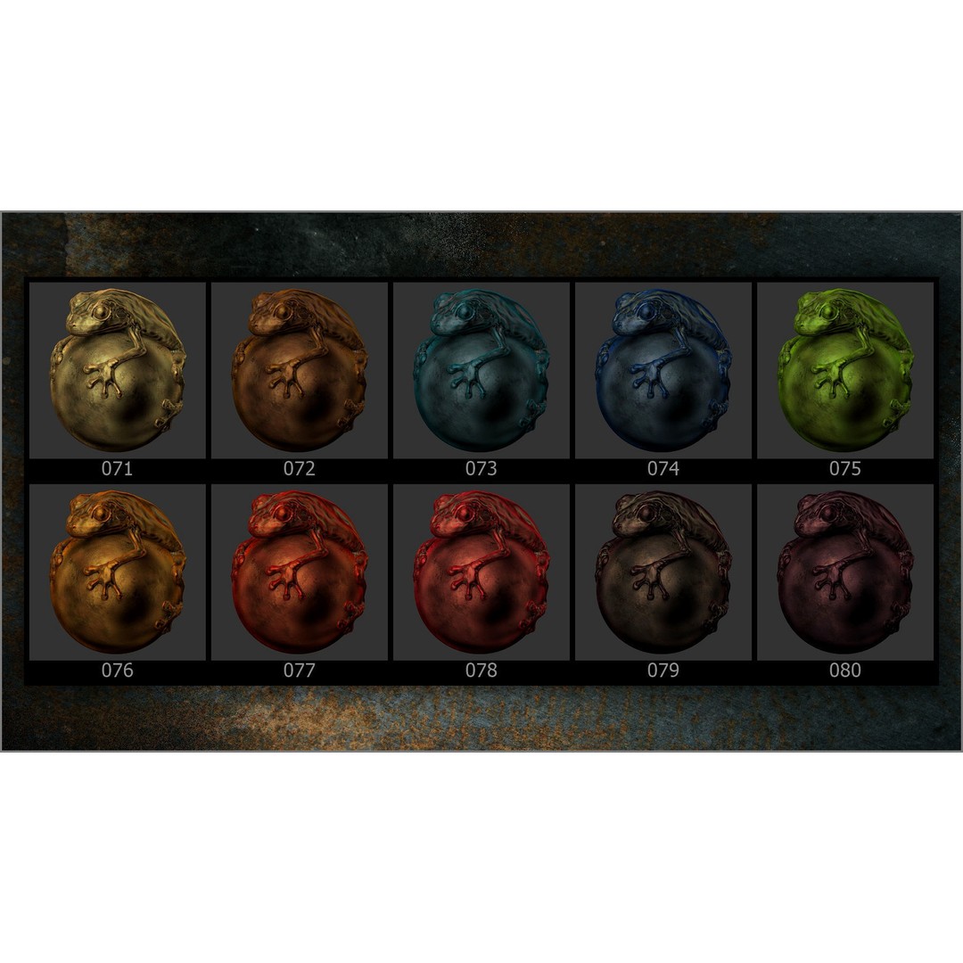 Metals Matcaps 3D Model – Diverse Metallic Textures for ZBrush - View 12