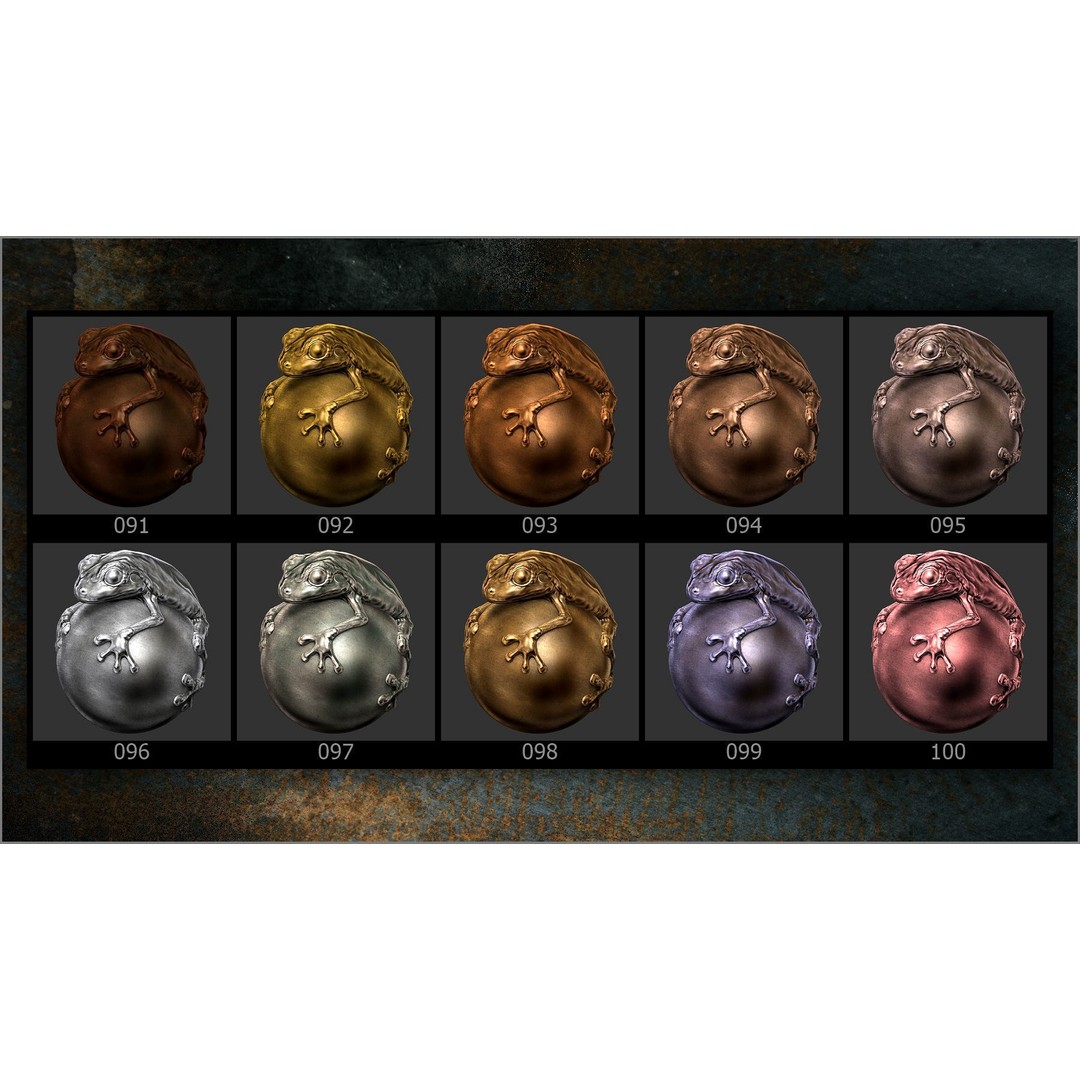 Metals Matcaps 3D Model – Diverse Metallic Textures for ZBrush - View 14
