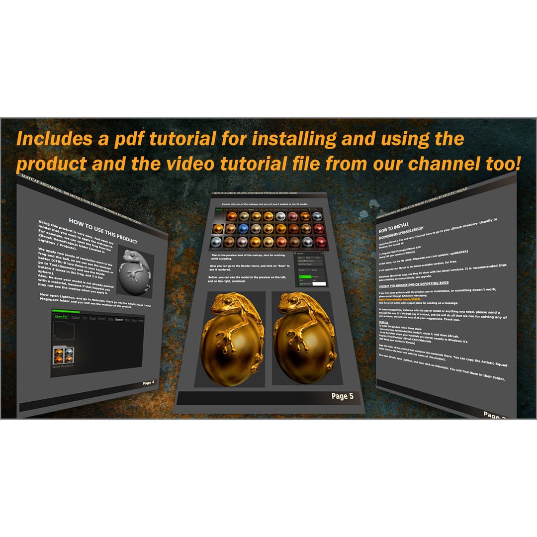 Metals Matcaps 3D Model – Diverse Metallic Textures for ZBrush - View 15