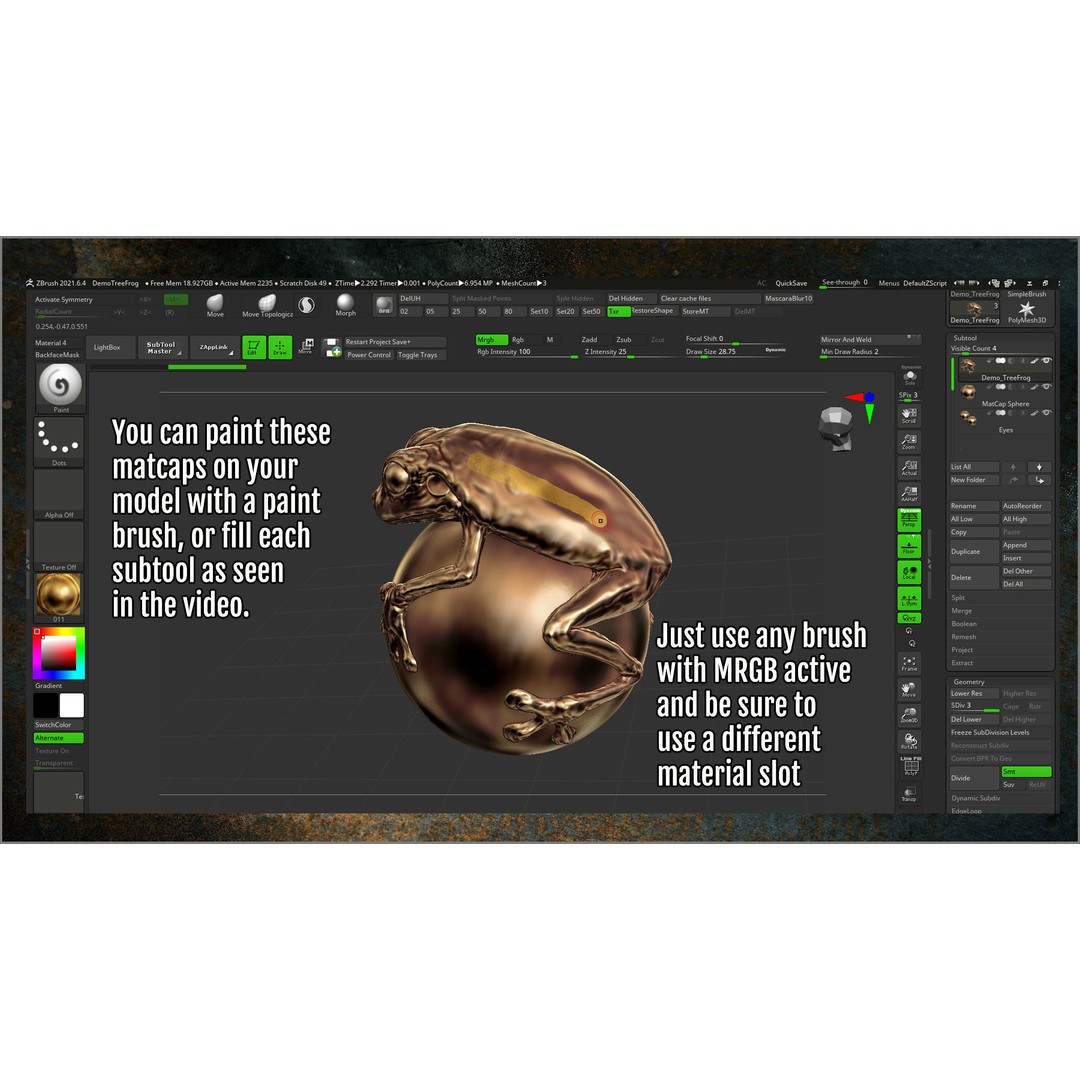 Metals Matcaps 3D Model – Diverse Metallic Textures for ZBrush - View 4