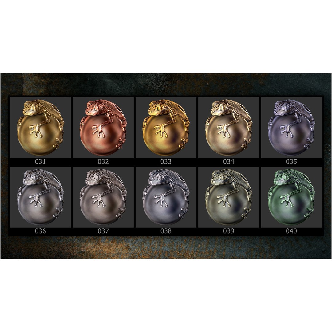 Metals Matcaps 3D Model – Diverse Metallic Textures for ZBrush - View 8