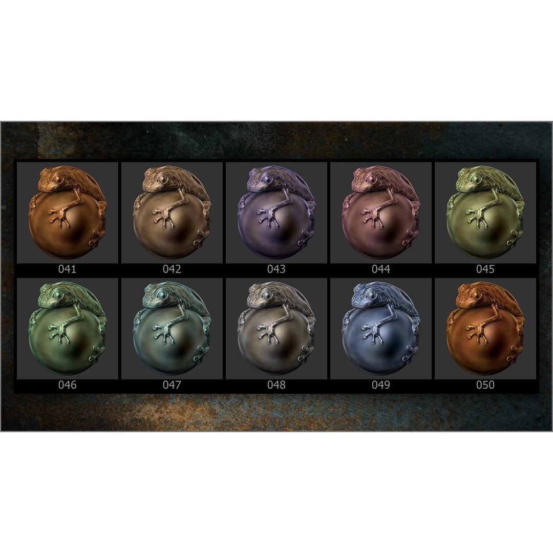 Metals Matcaps 3D Model – Diverse Metallic Textures for ZBrush - View 9