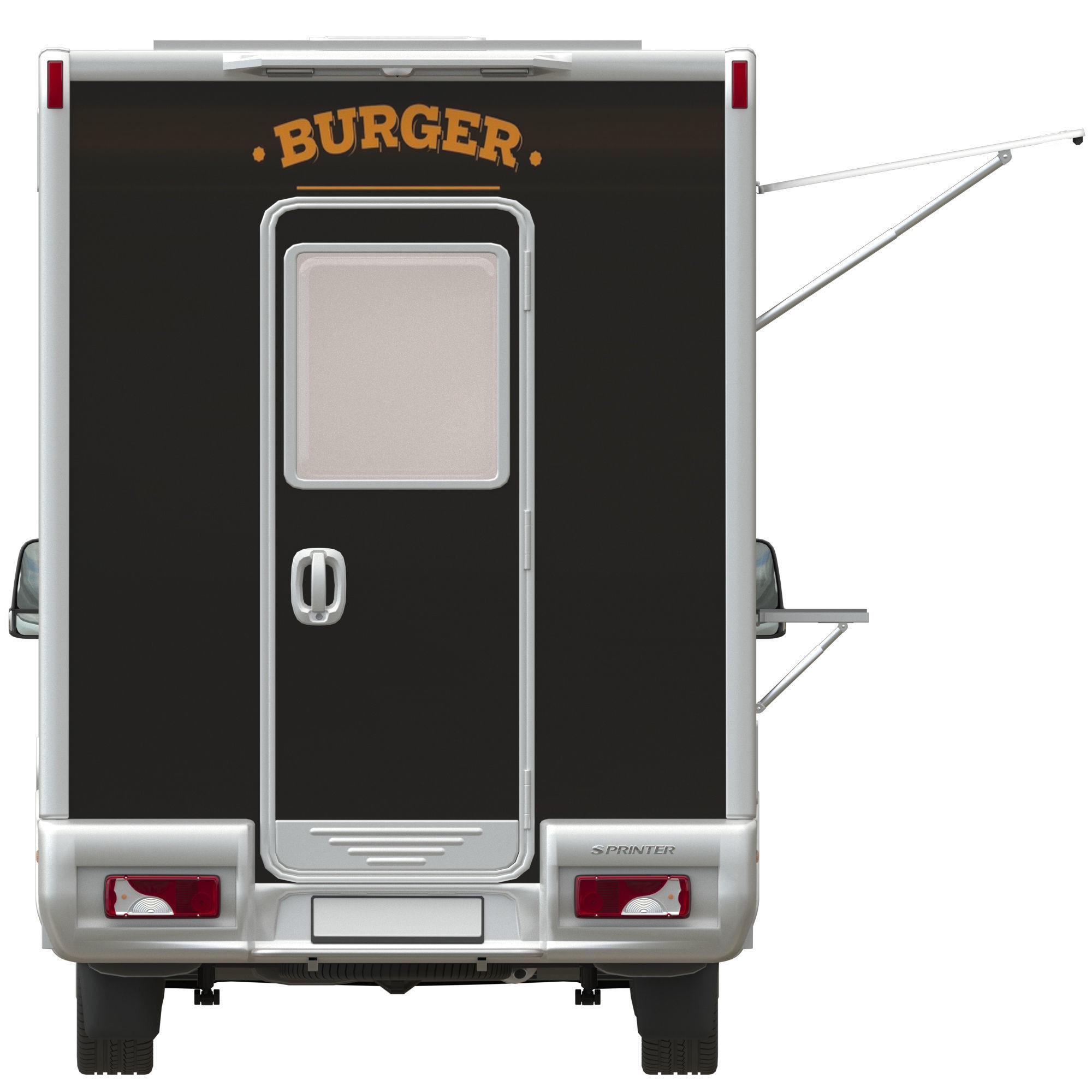 Sprinter Food Truck - Game-Ready 3D Model - View 10