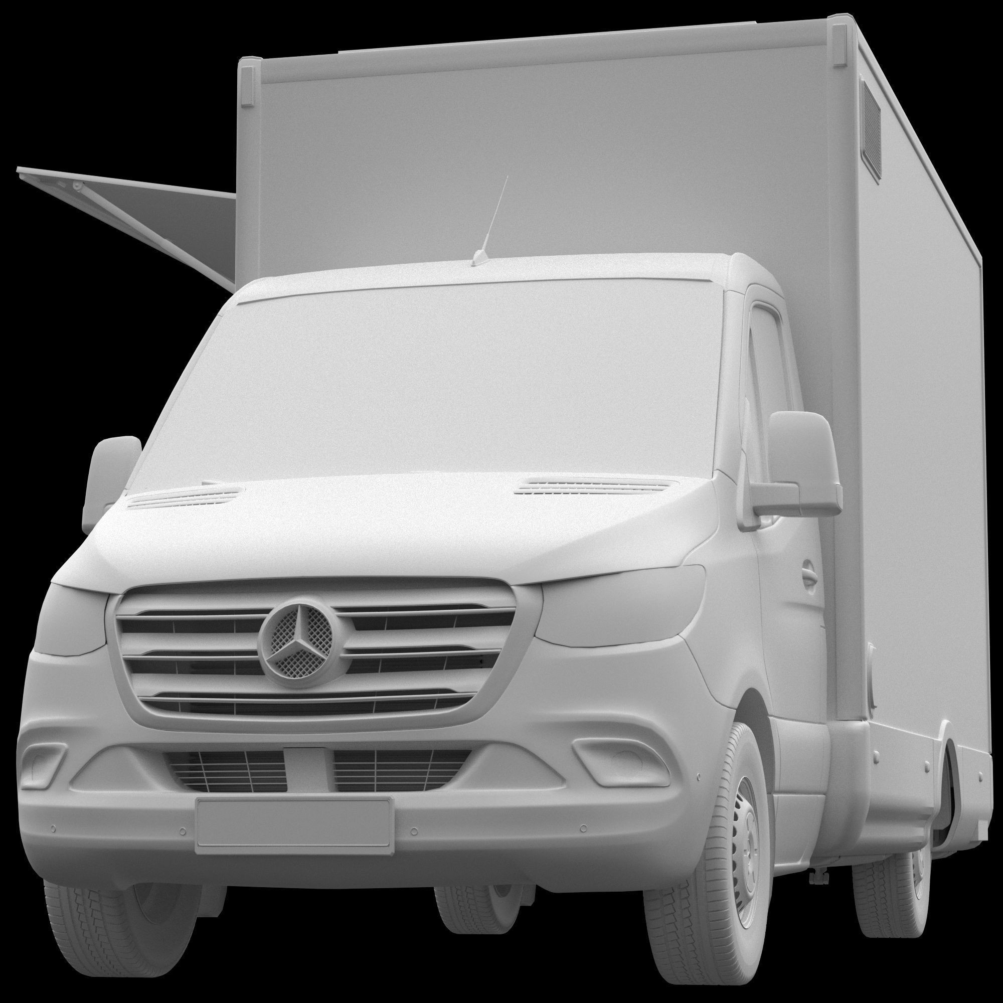 Sprinter Food Truck - Game-Ready 3D Model - View 15