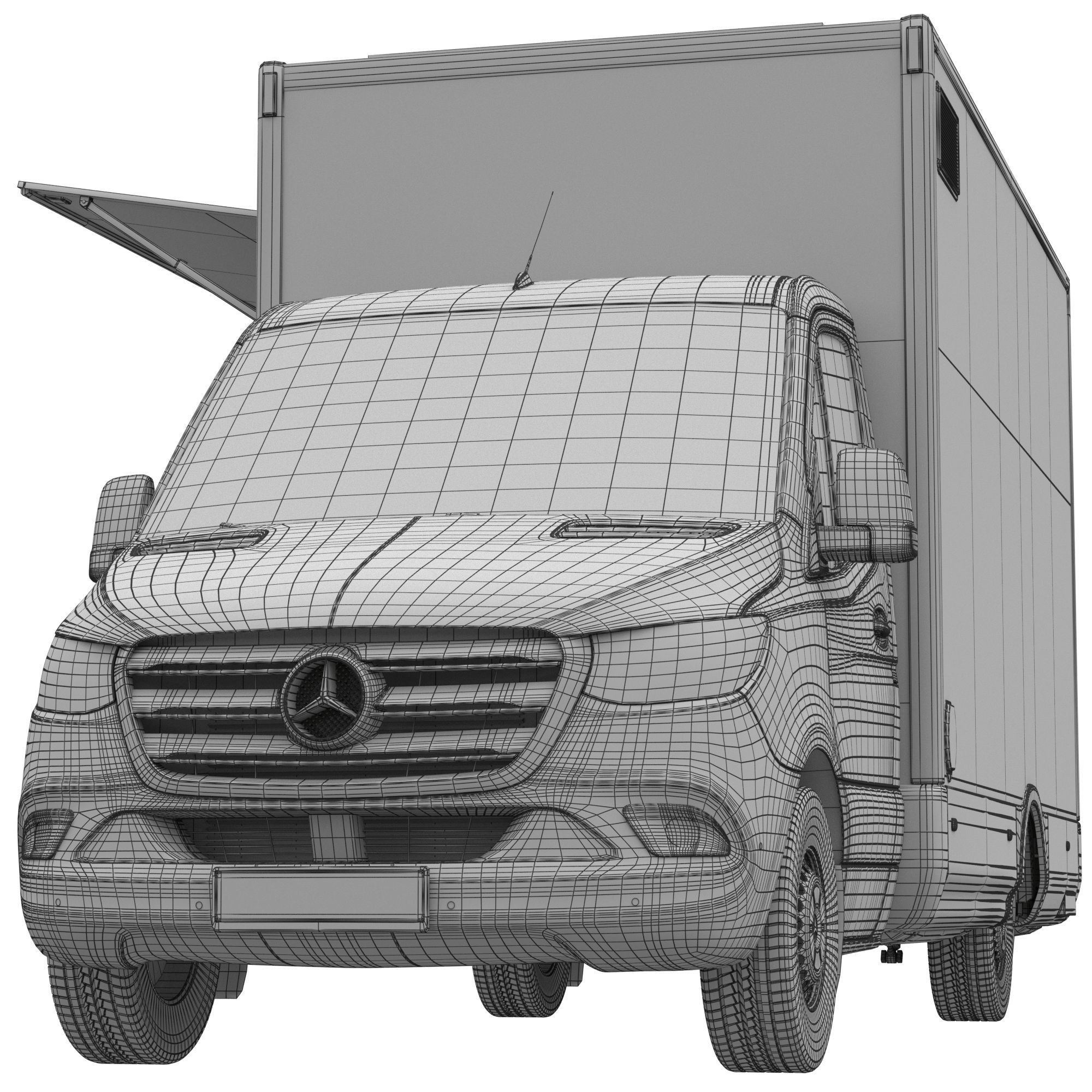 Sprinter Food Truck - Game-Ready 3D Model - View 16