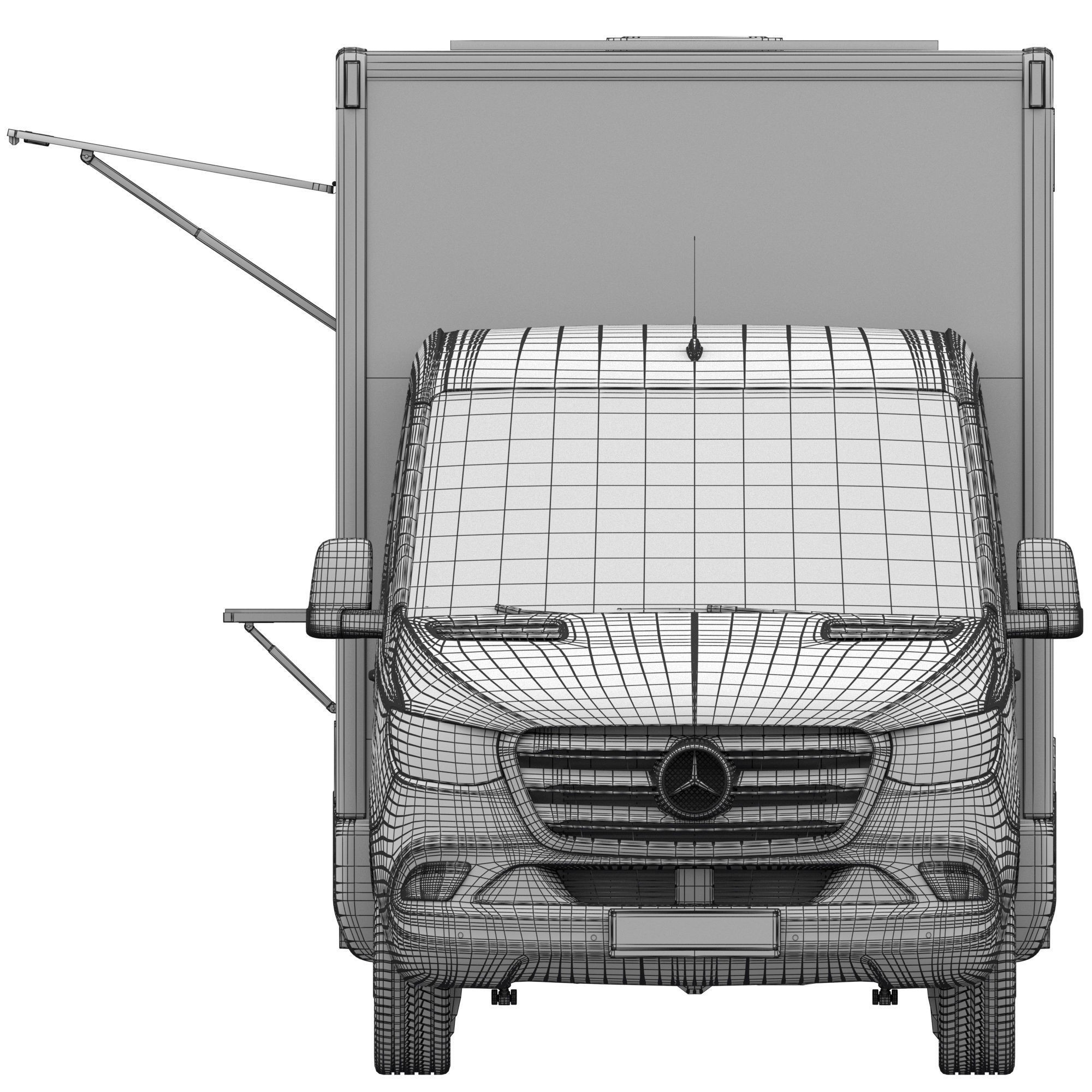 Sprinter Food Truck - Game-Ready 3D Model - View 18