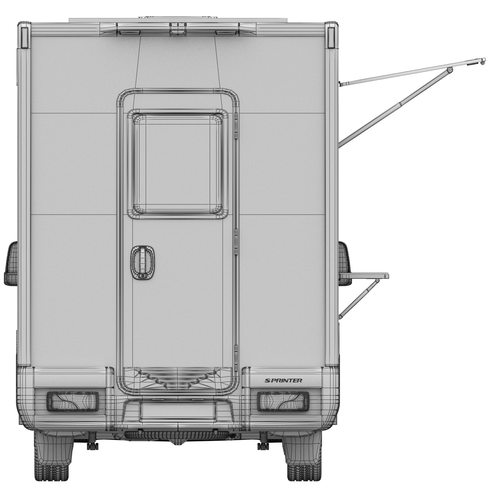 Sprinter Food Truck - Game-Ready 3D Model - View 19