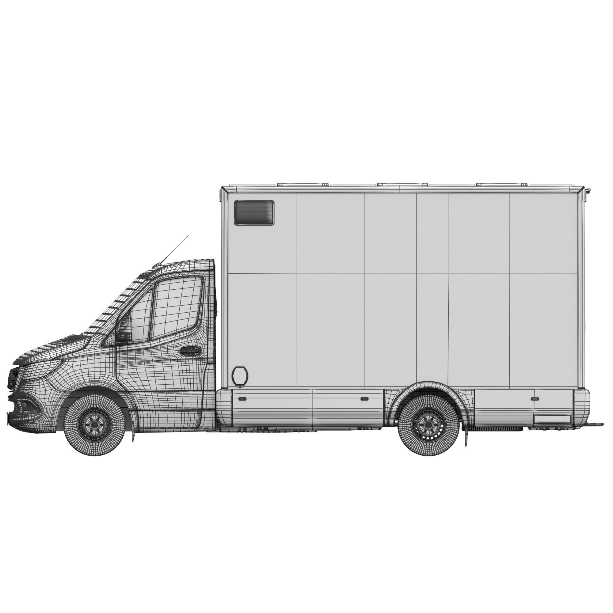 Sprinter Food Truck - Game-Ready 3D Model - View 21
