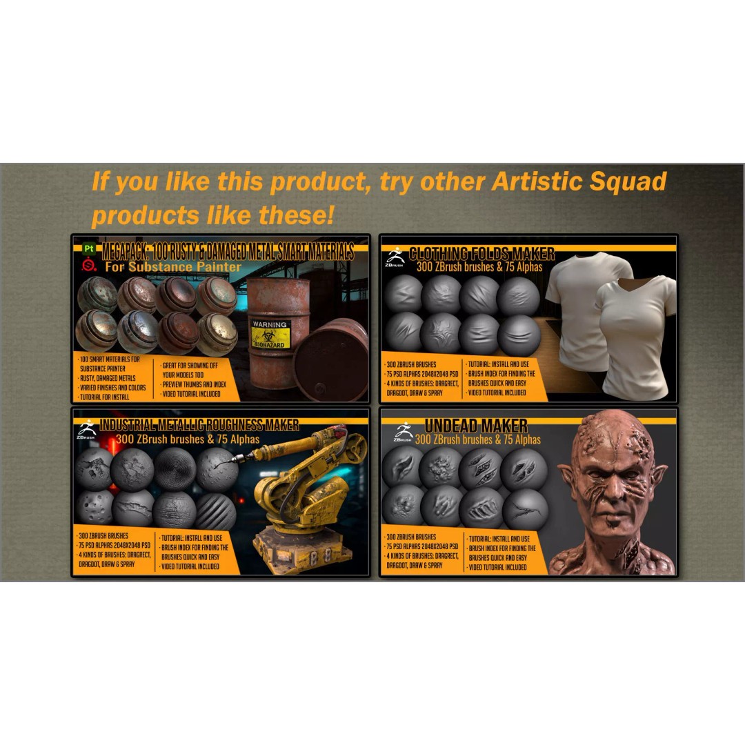 Chipped Metal Smart Materials 3D Model – 100 Textures for Substance Painter