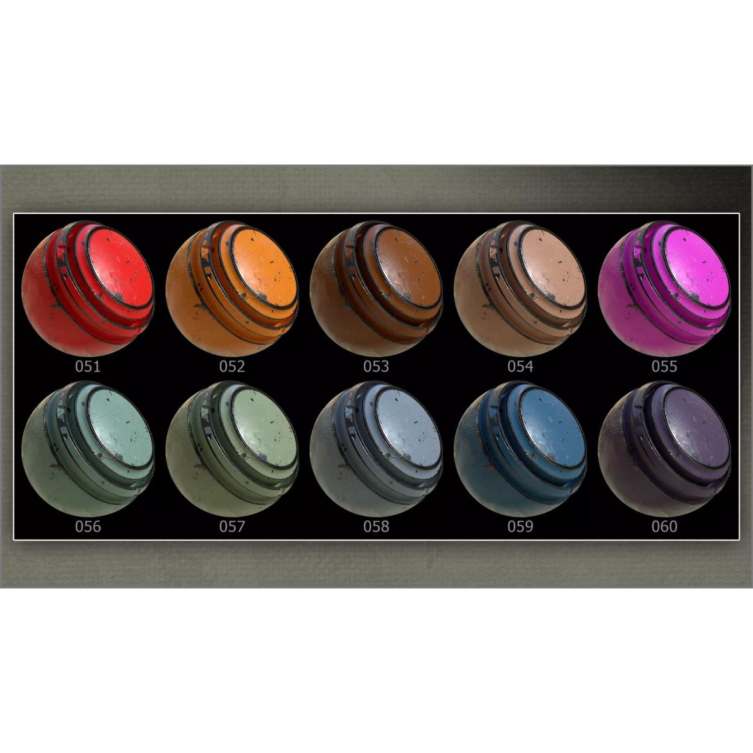 Chipped Metal Smart Materials 3D Model – 100 Textures for Substance Painter - View 10