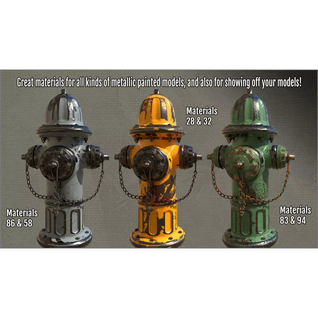 Chipped Metal Smart Materials 3D Model – 100 Textures for Substance Painter - View 4