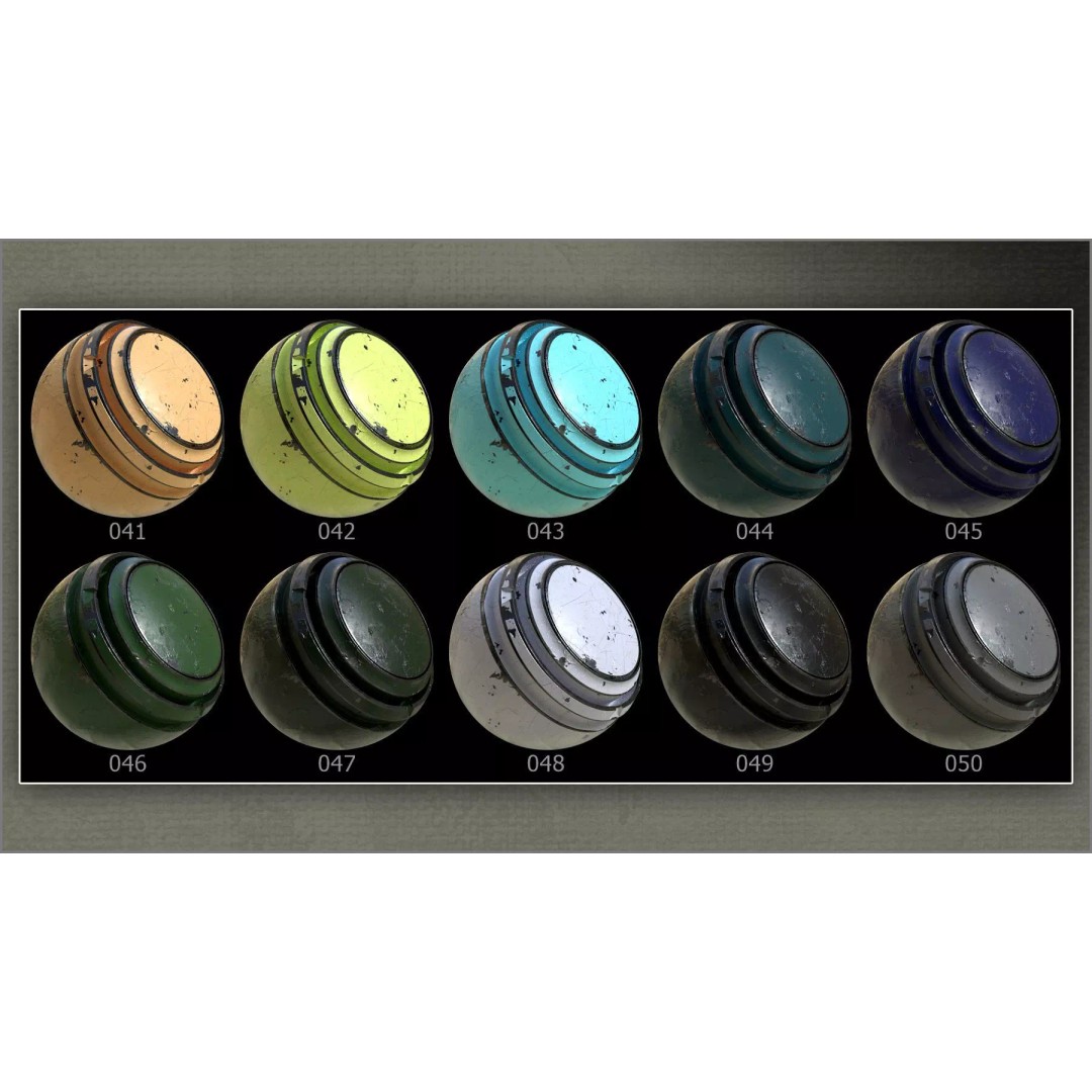 Chipped Metal Smart Materials 3D Model – 100 Textures for Substance Painter - View 9