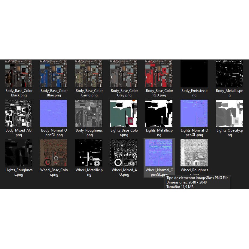 Generic Pickup Truck 3D Model – Low Poly Game Ready Vehicle with PBR Textures - View 17