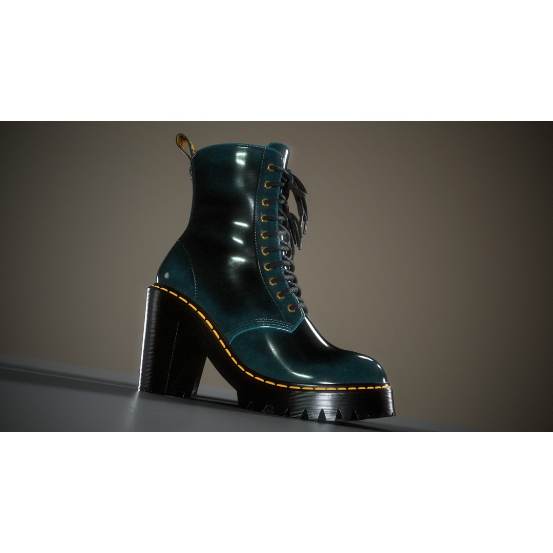 Dr. Martens Kendra 3D Model – Low Poly Game Ready Shoe, FBX - View 10
