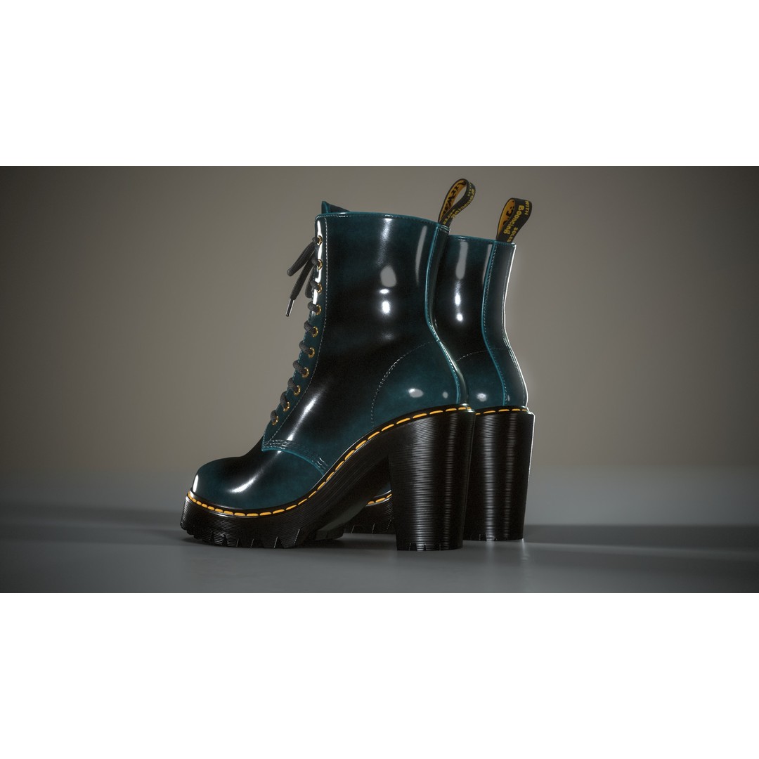 Dr. Martens Kendra 3D Model – Low Poly Game Ready Shoe, FBX - View 11