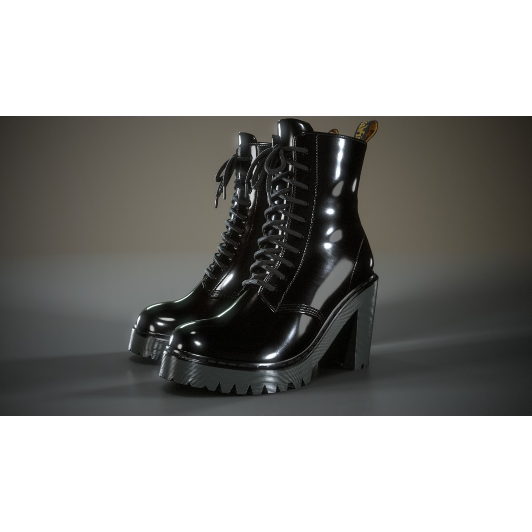 Dr. Martens Kendra 3D Model – Low Poly Game Ready Shoe, FBX - View 12