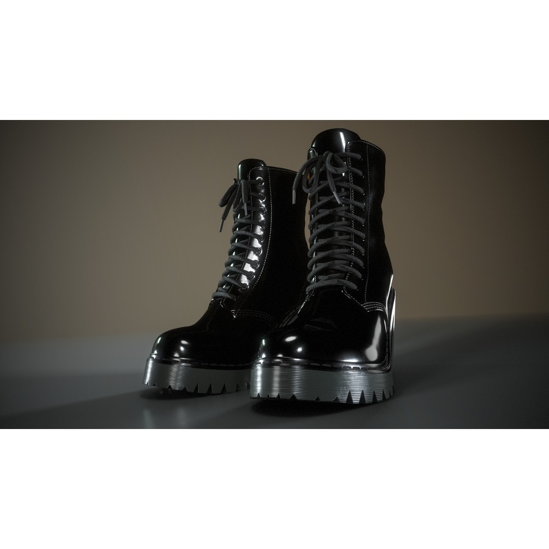 Dr. Martens Kendra 3D Model – Low Poly Game Ready Shoe, FBX - View 13