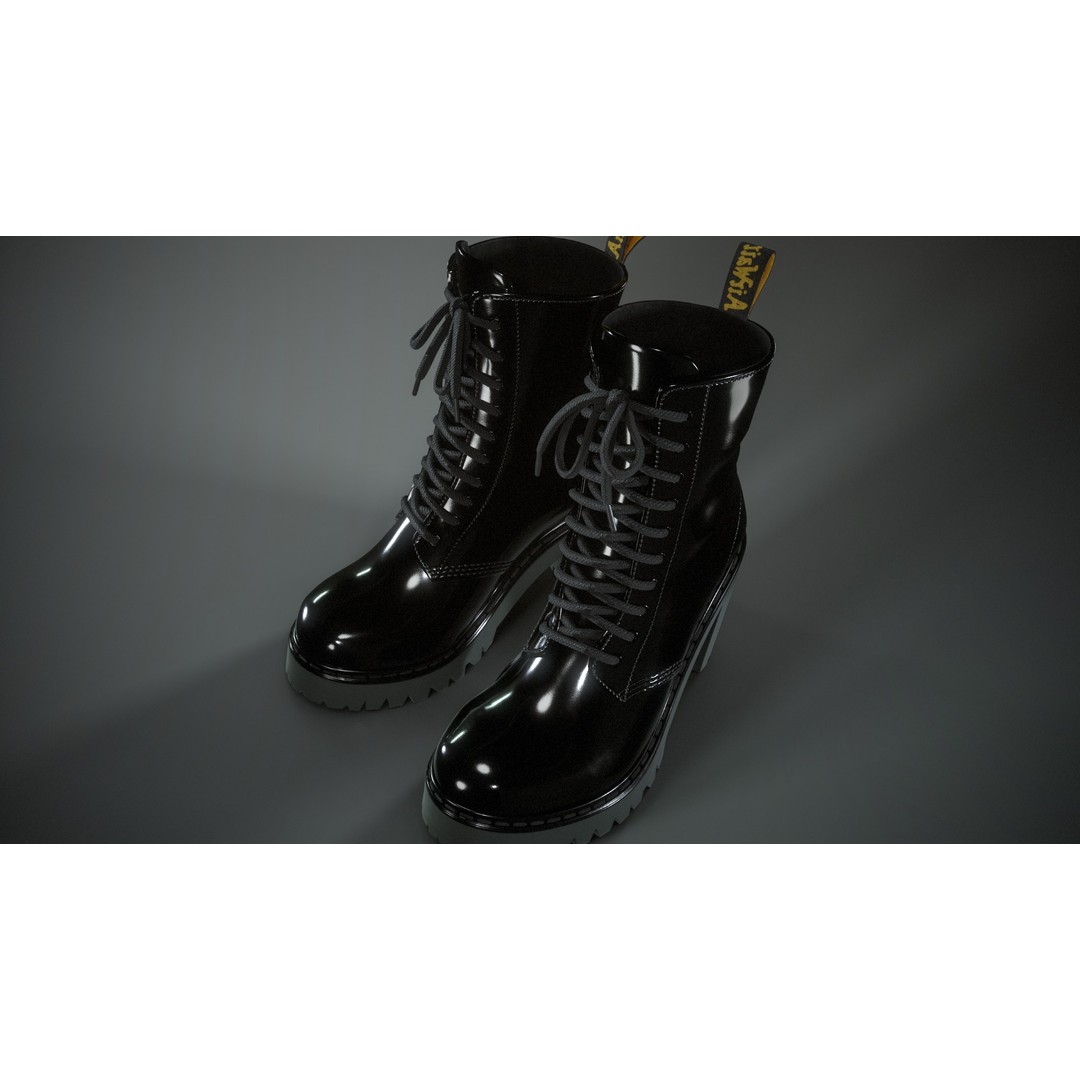 Dr. Martens Kendra 3D Model – Low Poly Game Ready Shoe, FBX - View 14