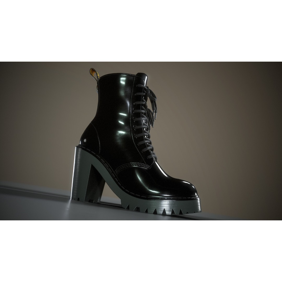 Dr. Martens Kendra 3D Model – Low Poly Game Ready Shoe, FBX - View 15