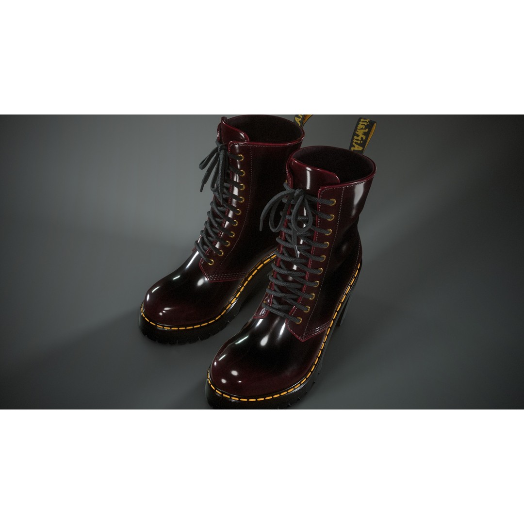 Dr. Martens Kendra 3D Model – Low Poly Game Ready Shoe, FBX - View 19