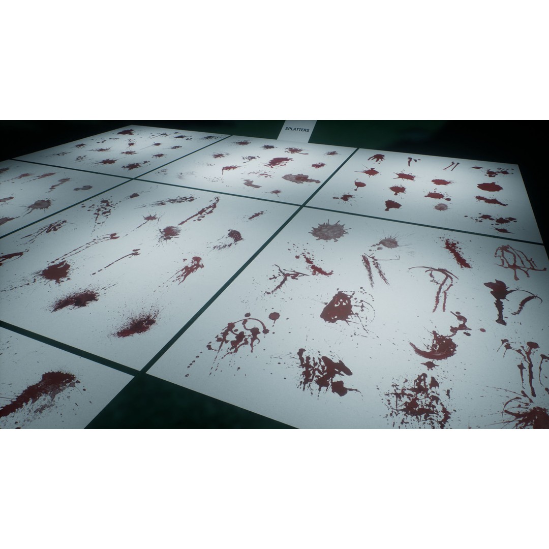 Blood Texture 3D Model – Horror Decal Collection, PNG Textures - View 14