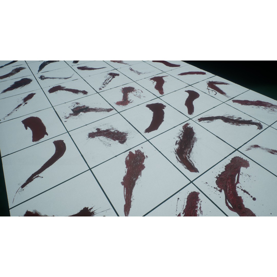 Blood Texture 3D Model – Horror Decal Collection, PNG Textures - View 18