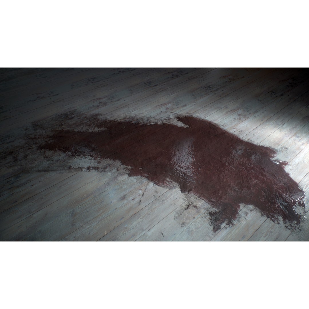Blood Texture 3D Model – Horror Decal Collection, PNG Textures - View 5