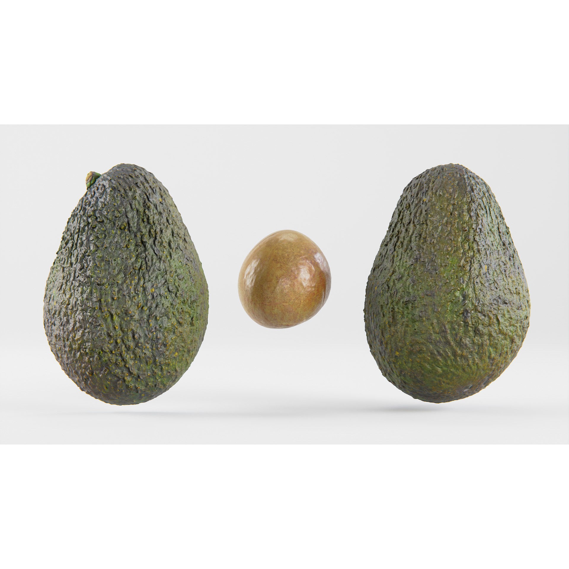 Avocado Set - Low-Poly Game-Ready 3D Model - View 11