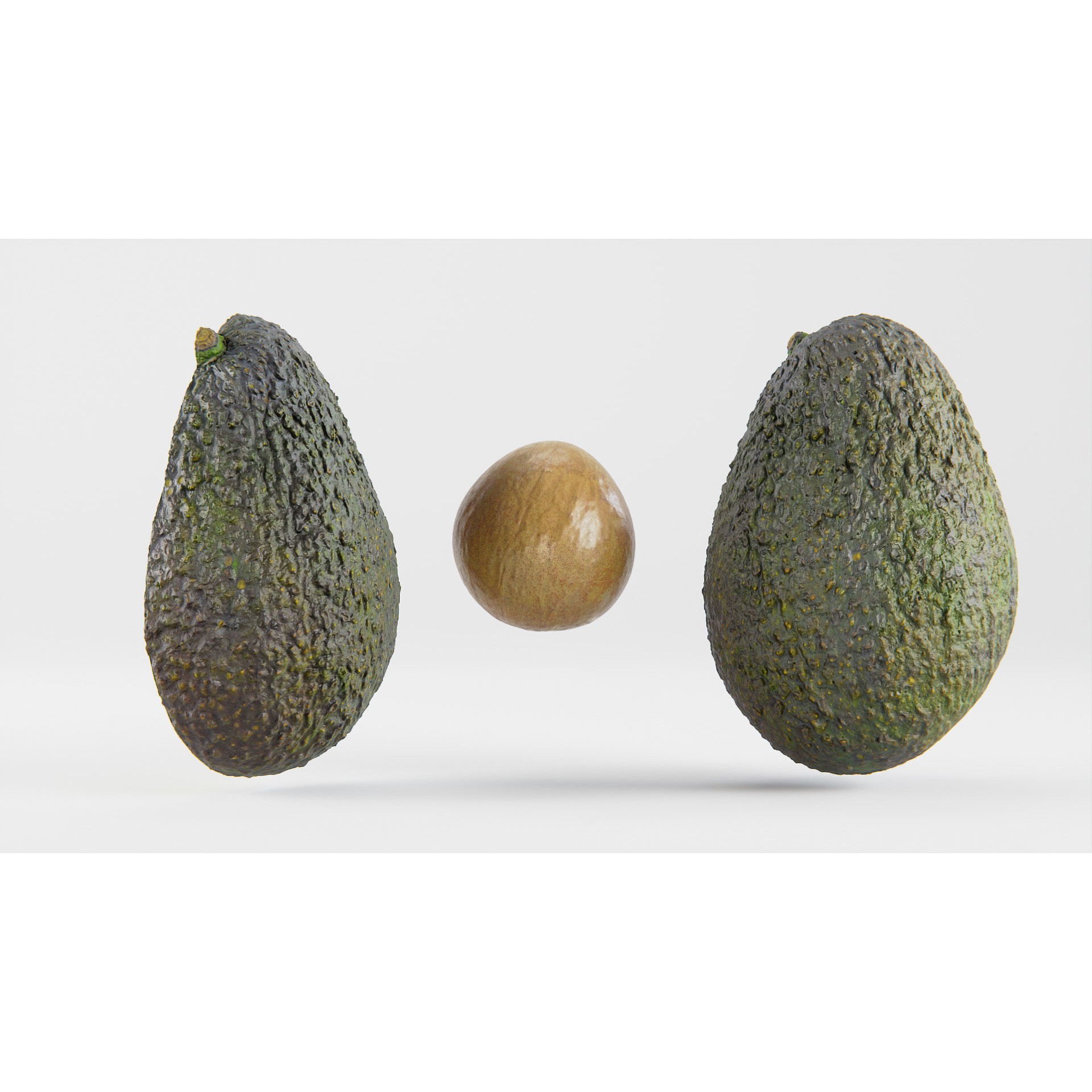 Avocado Set - Low-Poly Game-Ready 3D Model - View 12