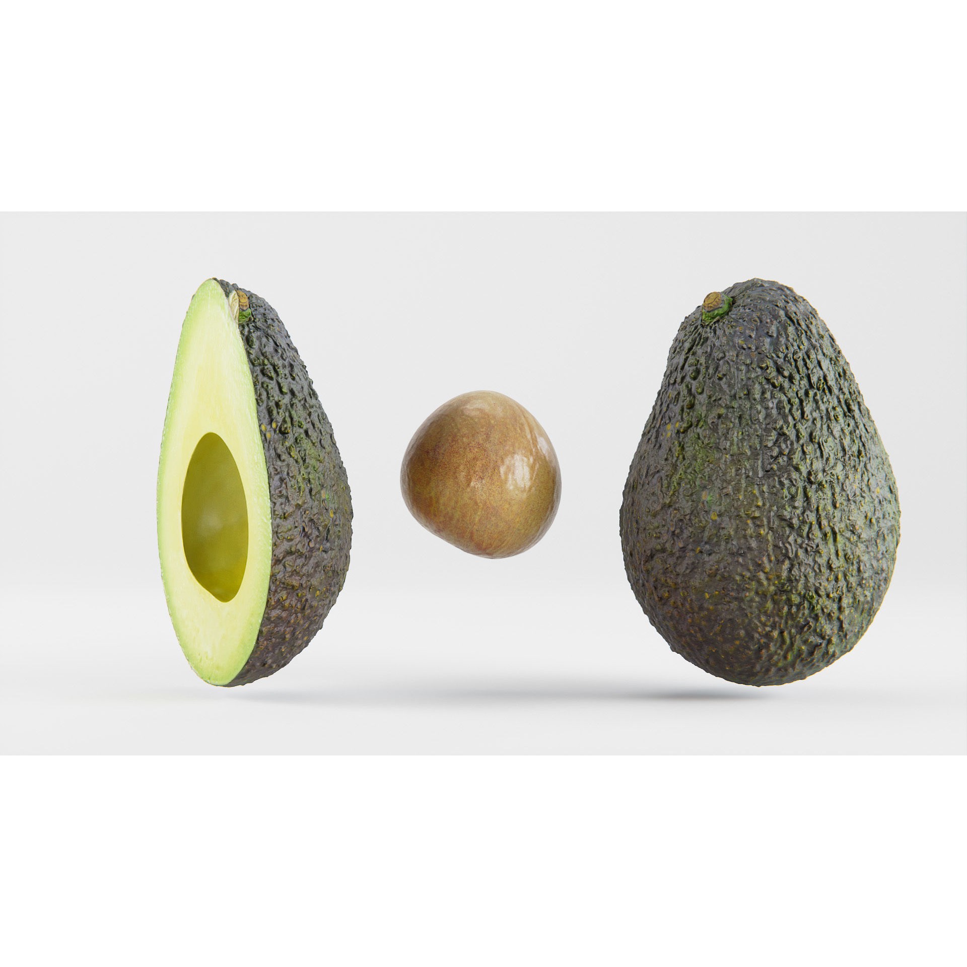 Avocado Set - Low-Poly Game-Ready 3D Model - View 13
