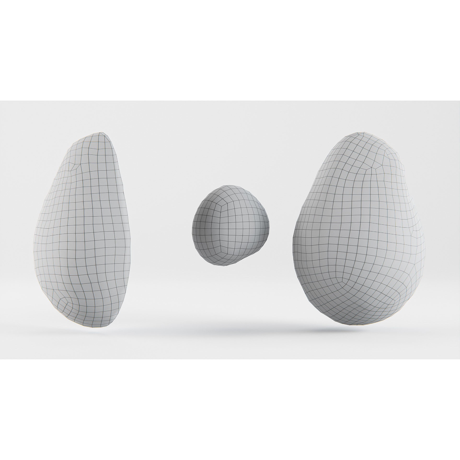 Avocado Set - Low-Poly Game-Ready 3D Model - View 16