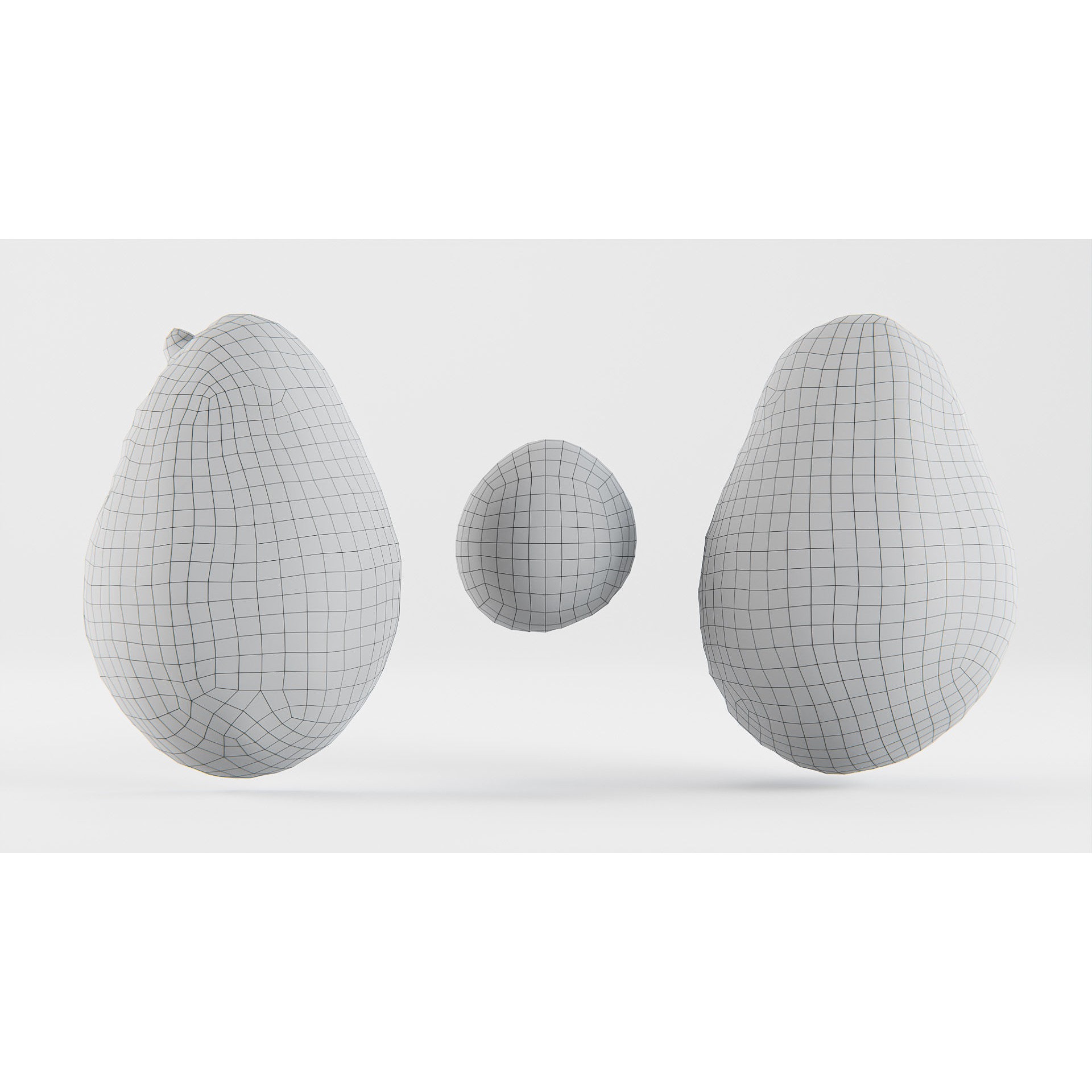 Avocado Set - Low-Poly Game-Ready 3D Model - View 17