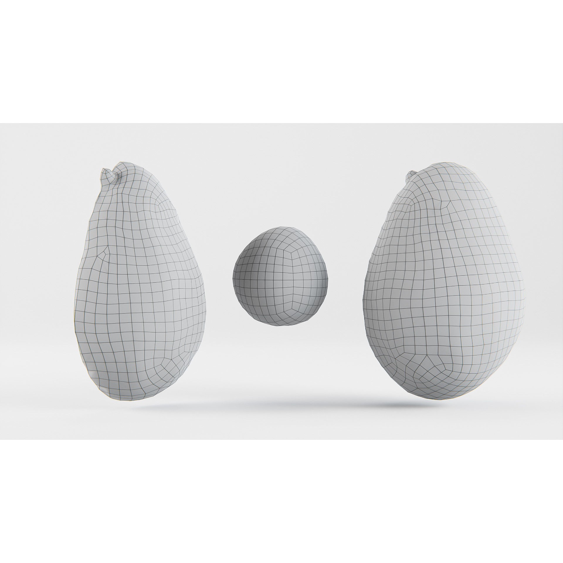 Avocado Set - Low-Poly Game-Ready 3D Model - View 18