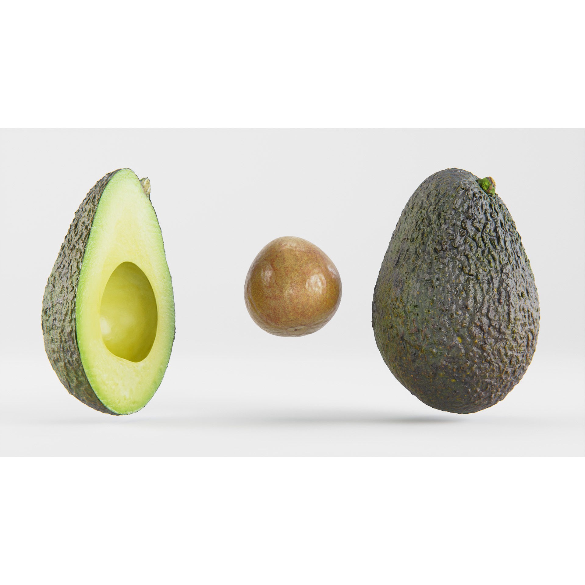 Avocado Set - Low-Poly Game-Ready 3D Model - View 9