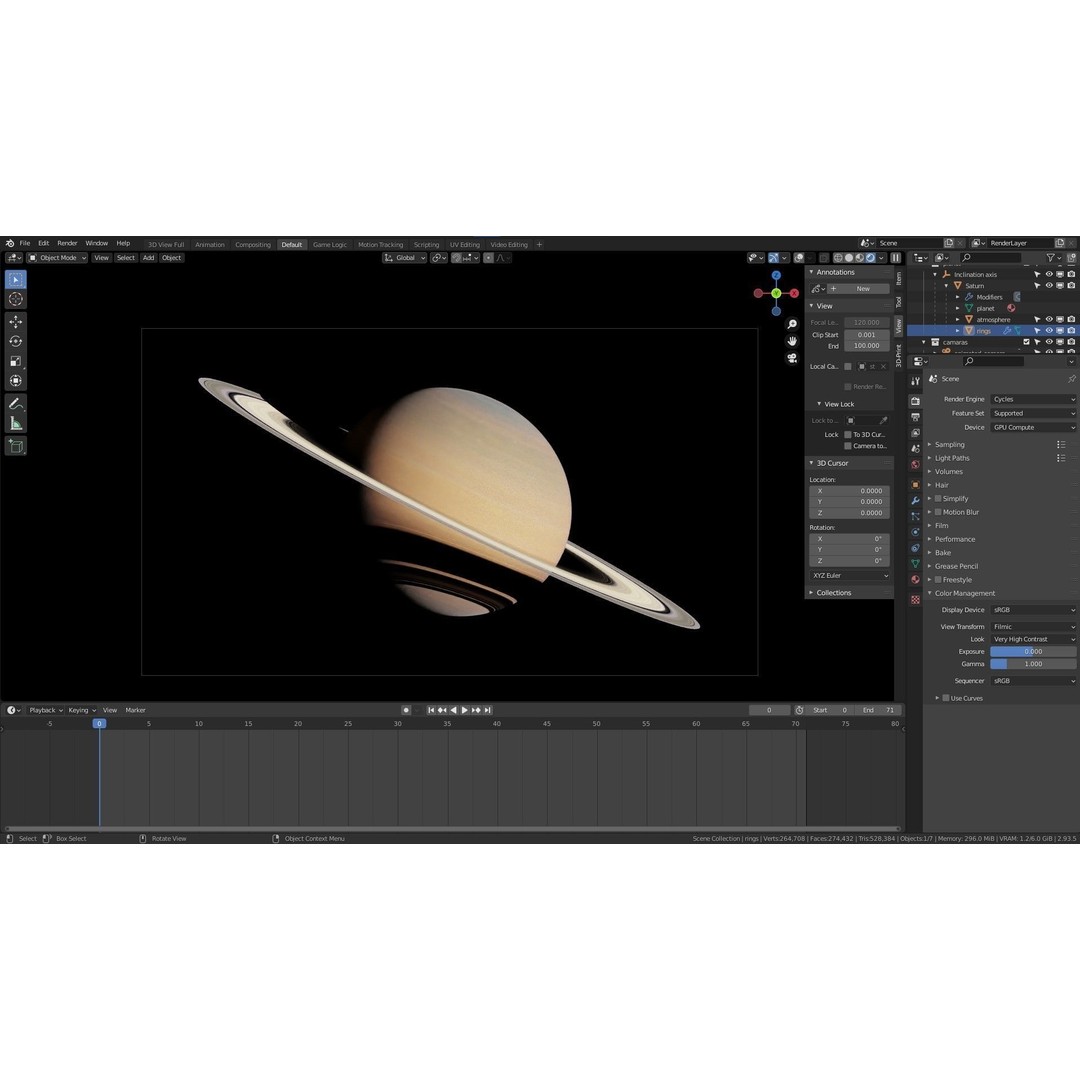 Saturn 3D Model – 16K Photorealistic Low Poly Asset for Unity & Unreal - View 53