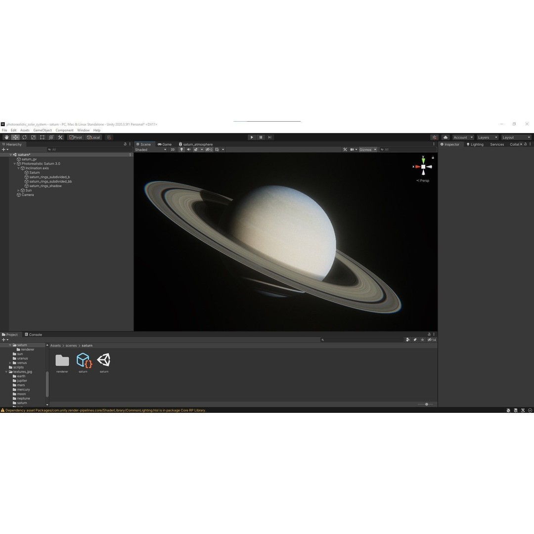 Saturn 3D Model – 16K Photorealistic Low Poly Asset for Unity & Unreal - View 55