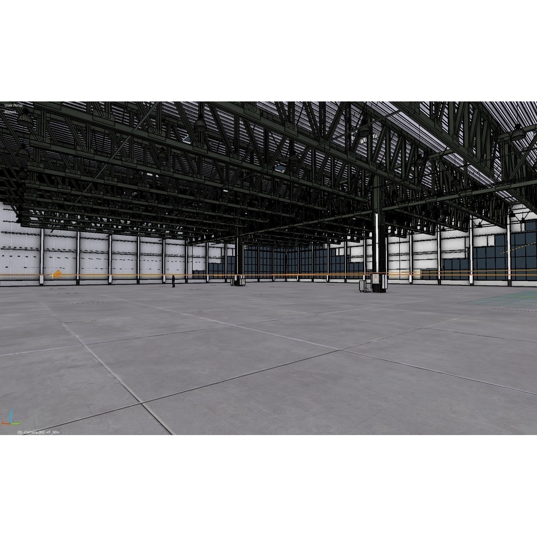 Warehouse Interior 3D Model – Textured Low-Poly Industrial Hall, FBX - View 12