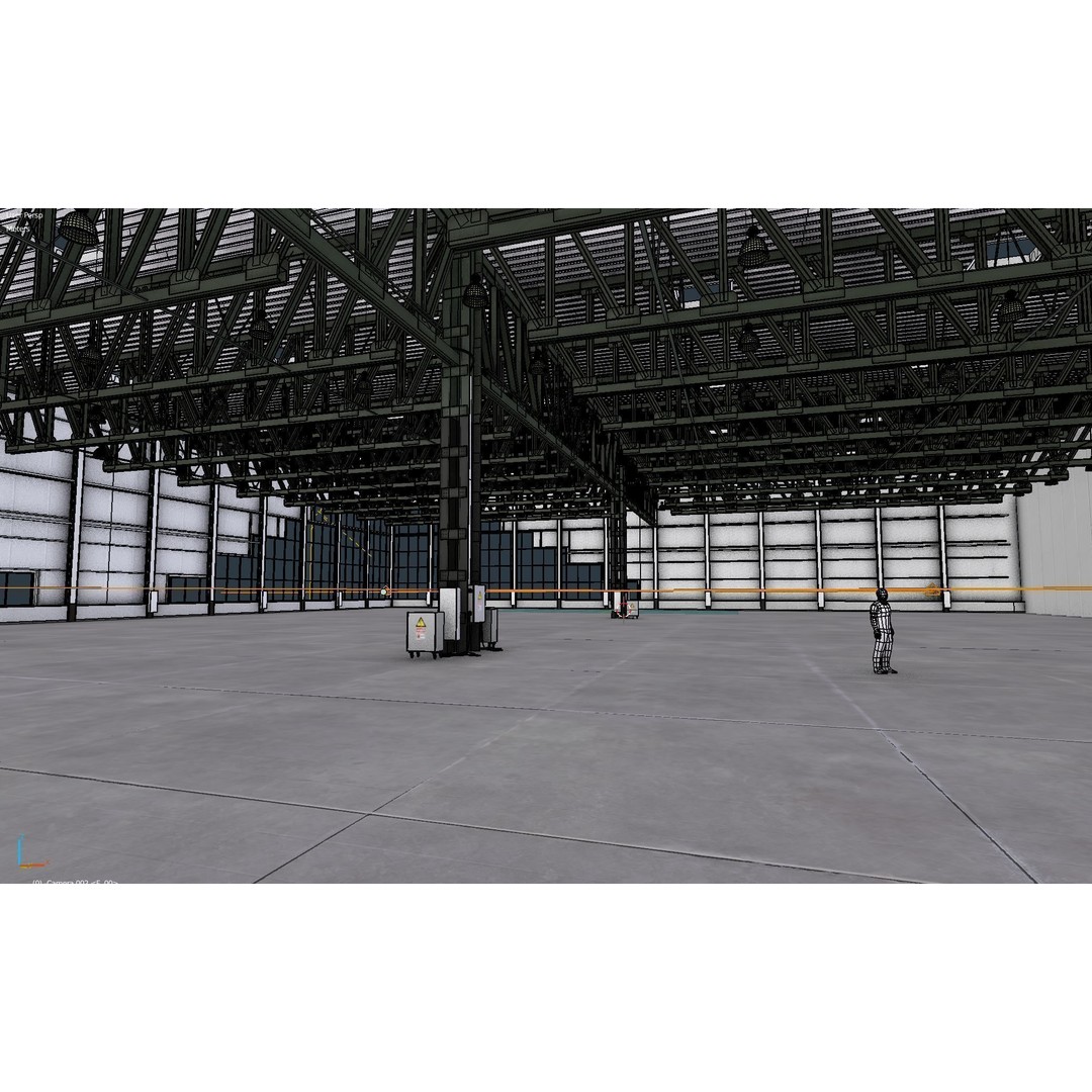 Warehouse Interior 3D Model – Textured Low-Poly Industrial Hall, FBX - View 13