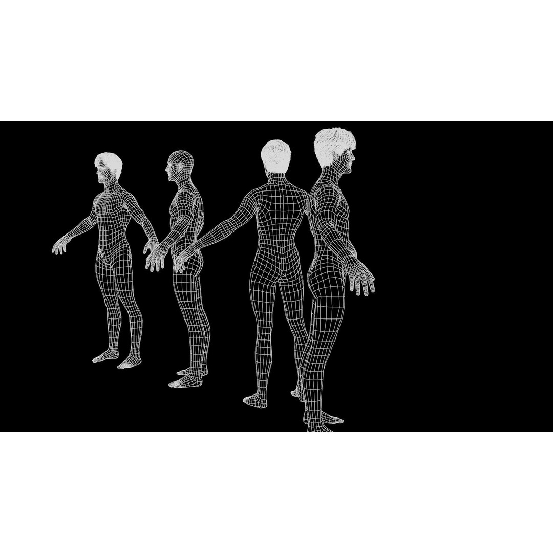 Male Character 3D Model – Low Poly Game Asset, Rigged, PBR - View 9