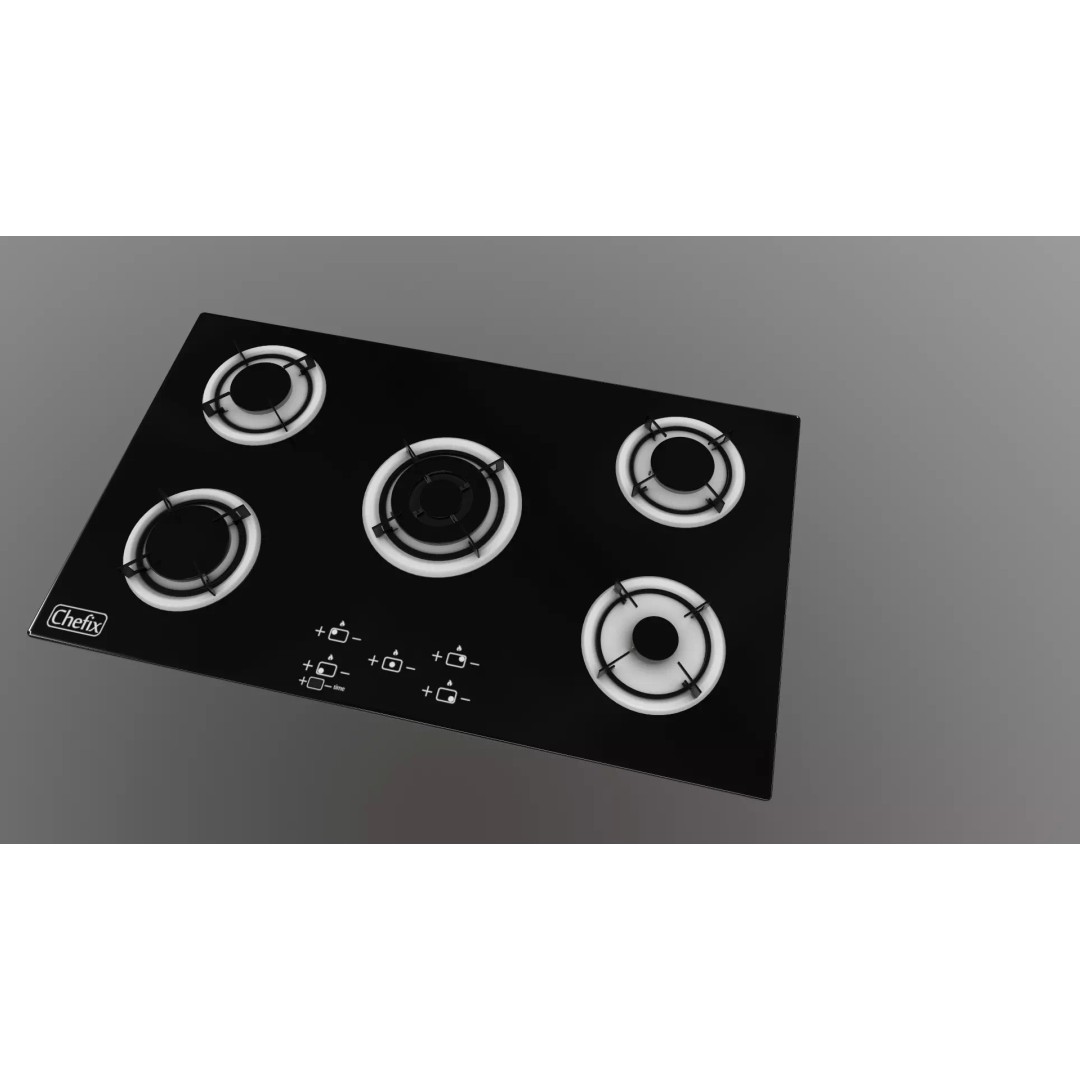Realistic Cooktop 3D Model – Low Poly PBR Kitchen Appliance, FBX - View 2