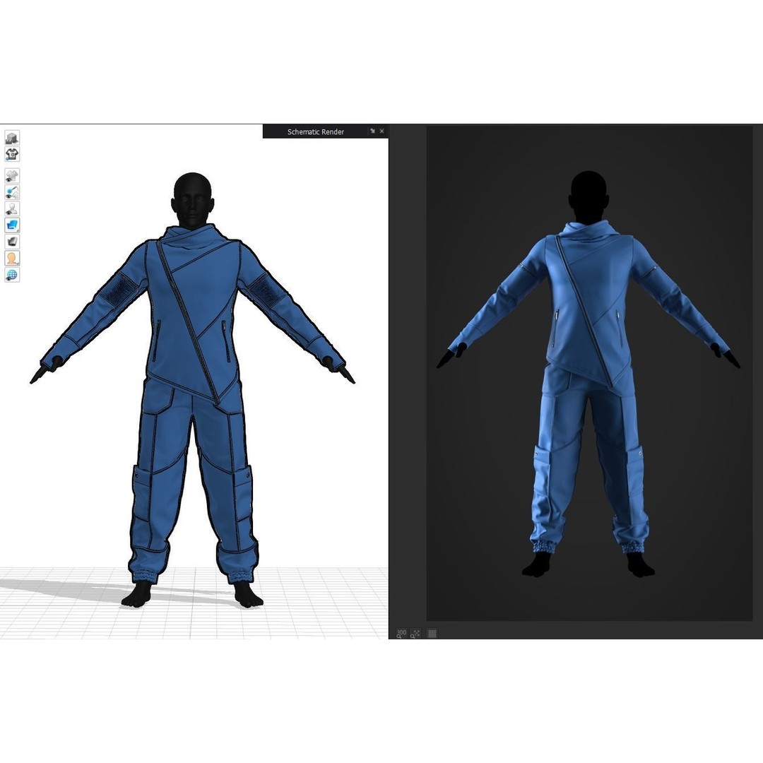 Sport Outfit 3D Model – Low Poly Game Asset with PBR Textures, FBX - View 10