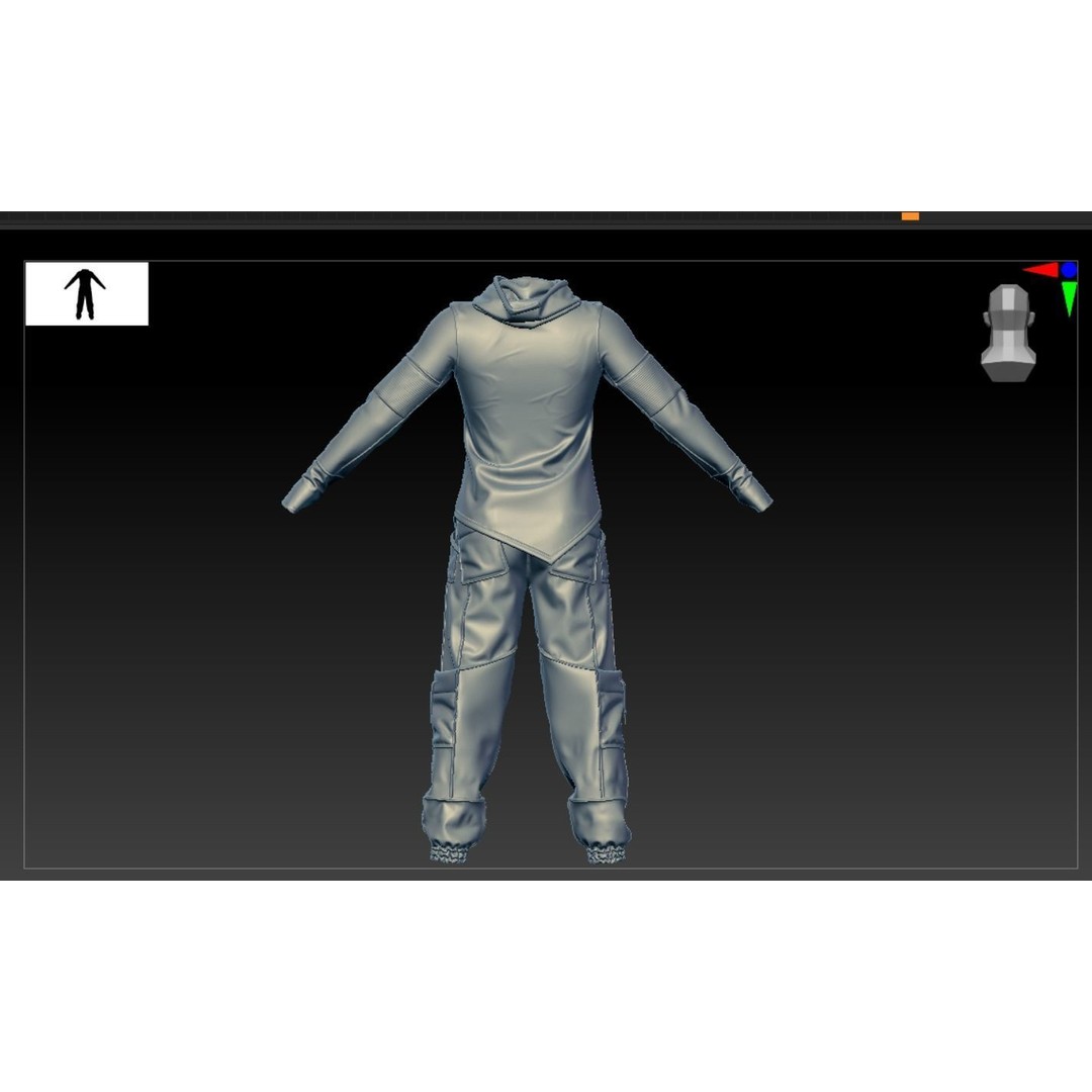 Sport Outfit 3D Model – Low Poly Game Asset with PBR Textures, FBX - View 12